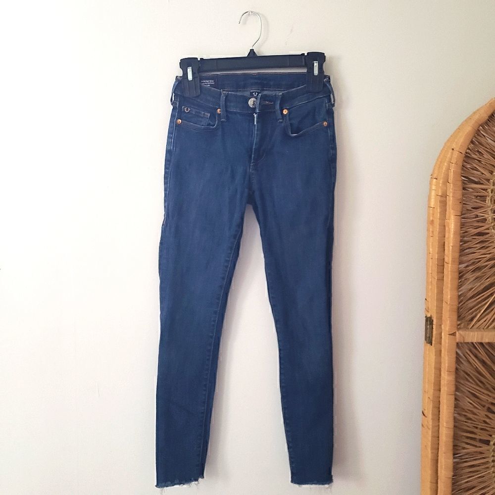 True Religion Halle Mid-Rise Super Skinny Jeans 24